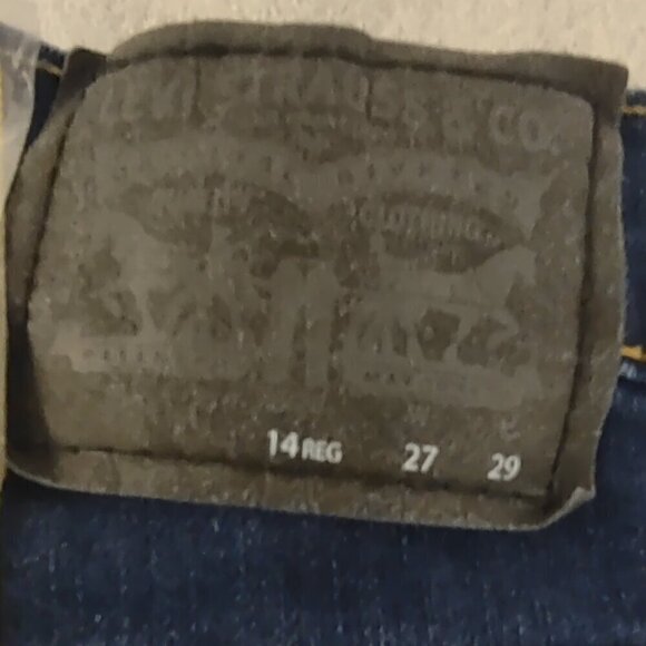 Levi 511 Performance Slim Cotton Blend Blue Jeans Size 14R (27X29) - Picture 5 of 11